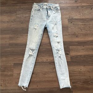 PacSun Light Blue Ripped high rise Skinny Jeans
